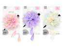 フラワーヘアクリップ（花下がり、オーロラカラー）