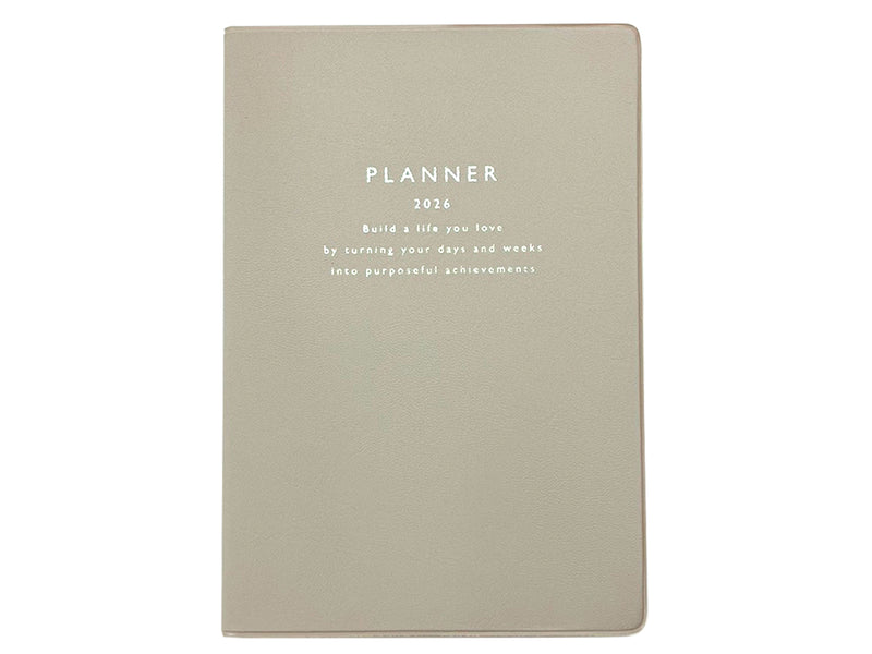 ２０２６スケジュール帳（見開き２週間、Ｂ６、ライトベージュ）