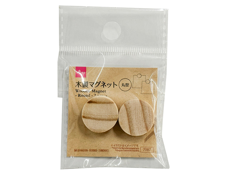 木製マグネット（丸型、２個）