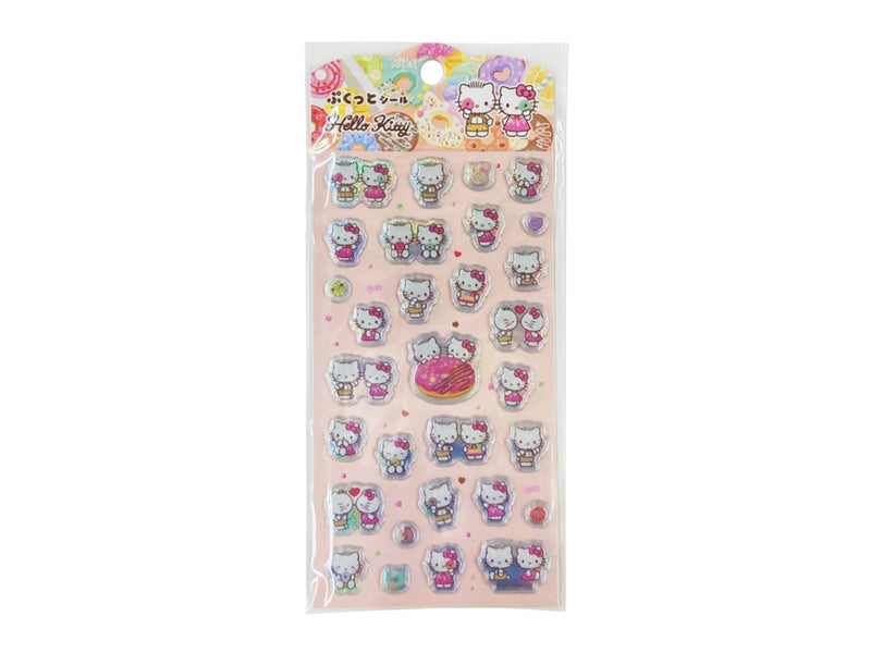 ぷくっとシール ハローキティ ディライトフルドーナツデザイン - 100均