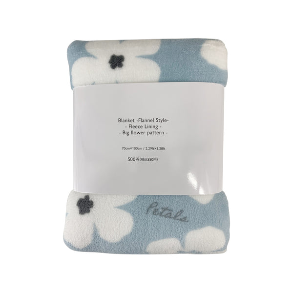 ブランケット（フランネル調、裏面ボア、大花柄） - スリーピーネット
