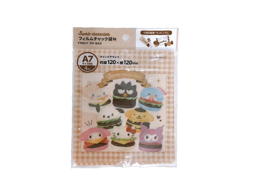 フィルムチャック袋M4P サンリオミックス ハンバーガー - 100均