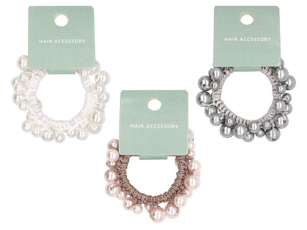 ヘアゴム（ランダムフェイクパール） - スリーピーネットストア通販