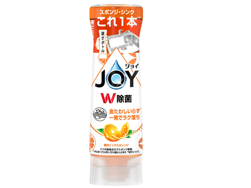 除菌ジョイコンパクト 贅沢シトラスオレンジの香り 逆さボトル - 100均