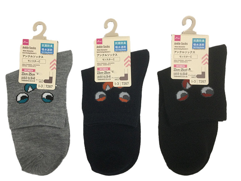 アンクルソックス（吸水速乾、抗菌防臭、モンスターＣ）