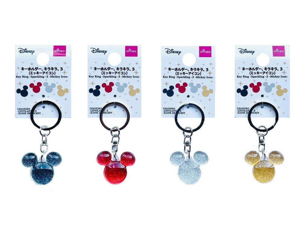 キーホルダー、キラキラ、3（ミッキーアイコン） - 100均 通販