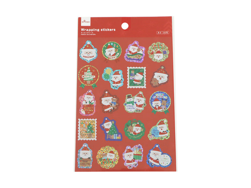 ラッピングシール（ポップクリスマス）
