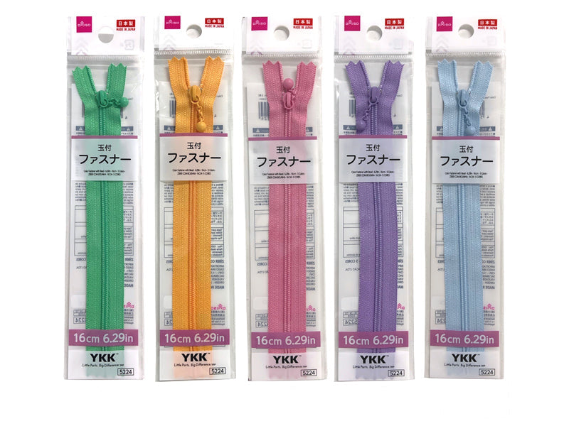 玉付カラーファスナー（５色）