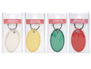 楕円プレートネームキーリング（生成、黄、緑、赤）