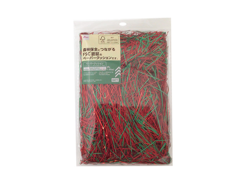 ペーパークッション（レッド、グリーン、メタリックカラー入、３０ｇ）