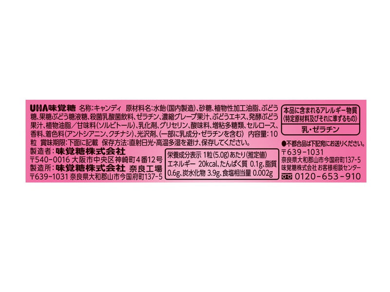 ＵＨＡ味覚糖　ぷっちょスティック　とろけるグレープ　１０粒