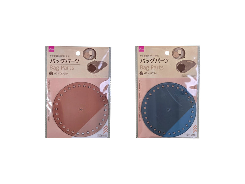 バッグパーツ（円型、ピンク、ネイビー）