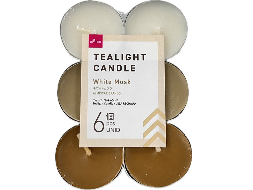 ティーライトキャンドル（6個、ホワイトムスク） - 100均 通販