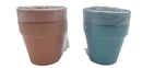 素焼きテラコッタ植木鉢（２個）３号、直径８ｃｍ