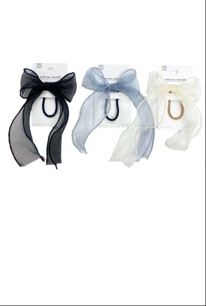 リボンポニー（オーガンジー、モノトーン）