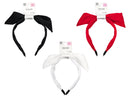 リボン風カチューシャ（黒、白、赤）