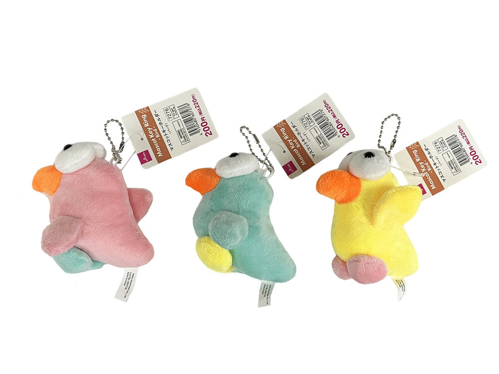 マスコットキーホルダー　3種 原産国：中国 材質：本体：ポリエステル、スチール 商品サイズ：5.5×9