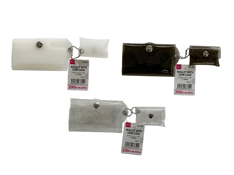 ＰＶＣコインケース付３つ折財布