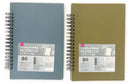 ペンが挟めるリングノート（４０枚、Ｂ６、モスグリーン、ブルー）
