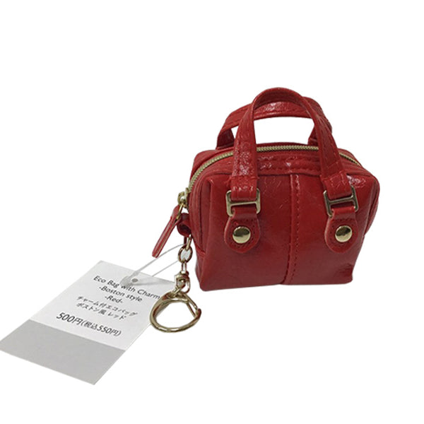 チャーム付エコバッグ（ボストン風、RD） - スリーピーネットストア