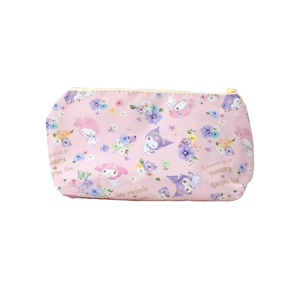 激安♡5点目100円♡新作♡新品♡マイメロちゃんポーチ＆タオルセット 舟形ポーチ マイメロ クロミ 水彩花柄 - 100均 通販 ダイソーネット