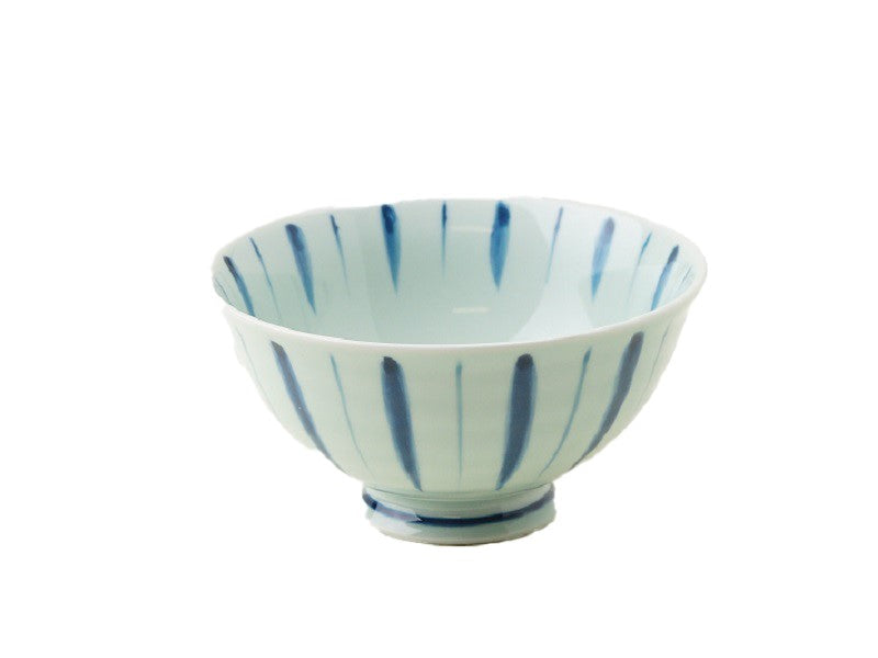 波佐見焼　刷毛十草　飯碗