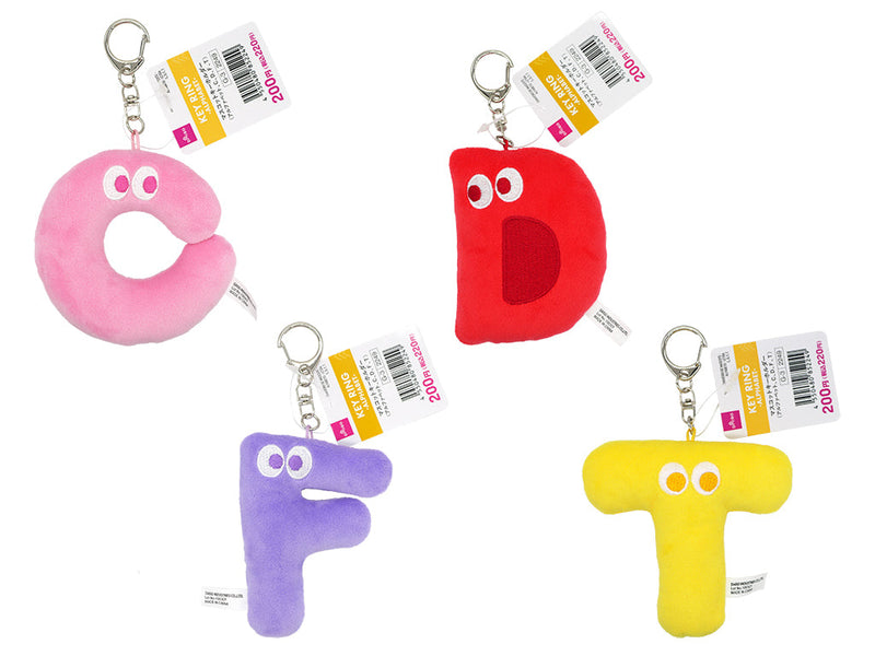 マスコットキーホルダー（アルファベット、Ｃ、Ｄ、Ｆ、Ｔ）