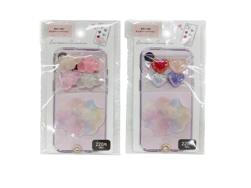 スマホ貼り付けパーツ（キラキラ、５Ｐ）