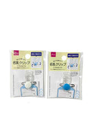 名札クリップ（ホワイト、ブルー）