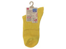 カラー太リブソックス（イエロー、かかと直角、吸水速乾、消臭）