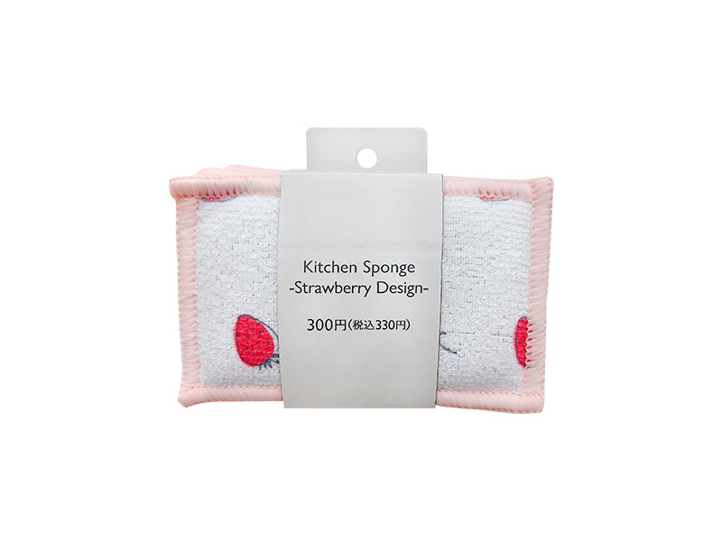 キッチンスポンジ（イチゴ柄）