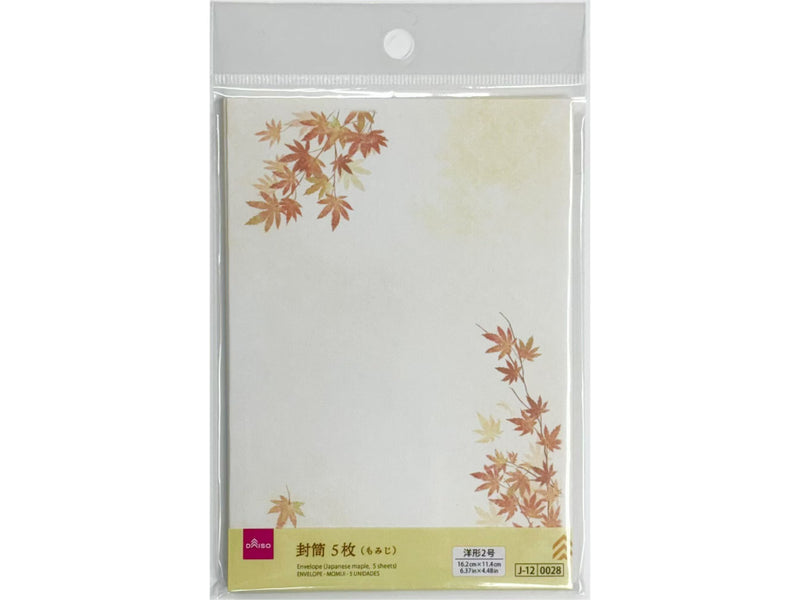 封筒（もみじ、５枚）