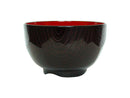 会津塗 粗亀甲汁椀（食洗機対応、溜内朱）