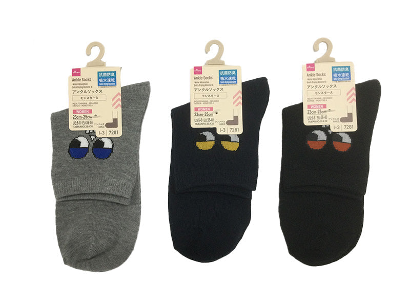 アンクルソックス（吸水速乾、抗菌防臭、モンスターＡ）