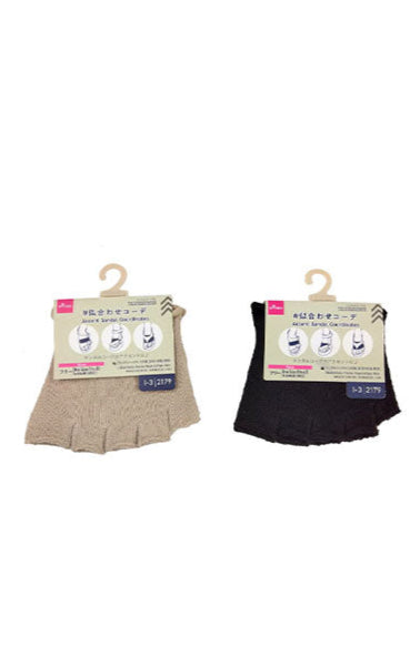 サンダルソックス（５本指、指切り仕様、無地）