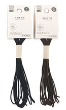 ロングヘアゴム（極細、ダークカラー、４本）