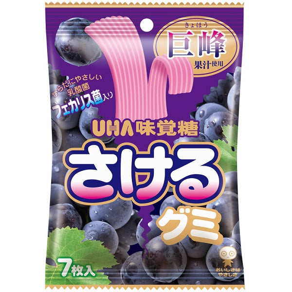UHA味覚糖 さけるグミ 巨峰味 7枚 - 100均 通販 ダイソーネット
