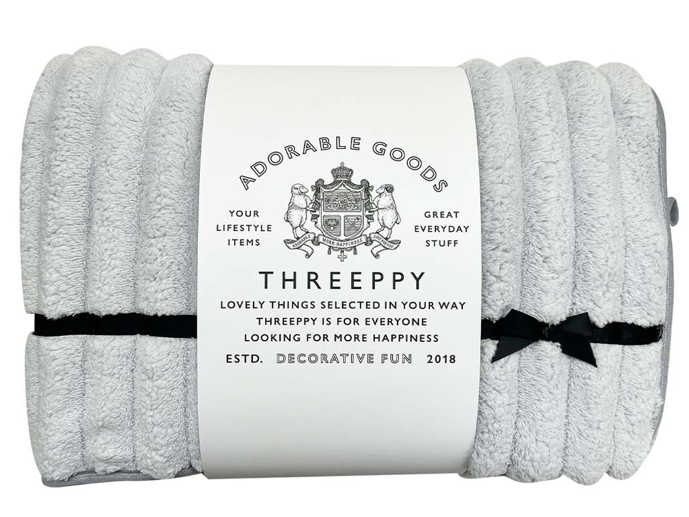 マイクロファイバー大判バスタオル（2WAY、リボンGY