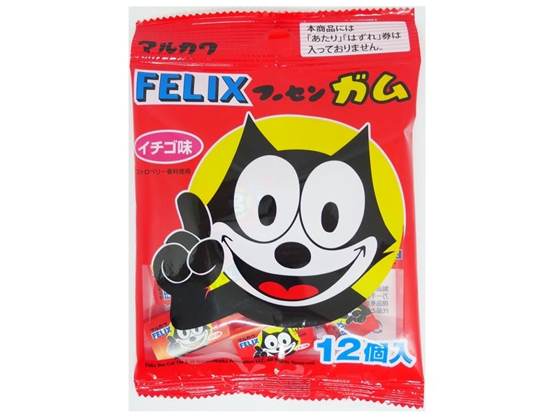 丸川製菓　フィリックスガム　イチゴ味　１２個入