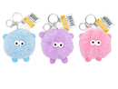 エコファーキーホルダー（ギョロ目モンスター、手足付、青、紫、桃）