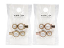 ヘアクリップセット（フェイクパール）