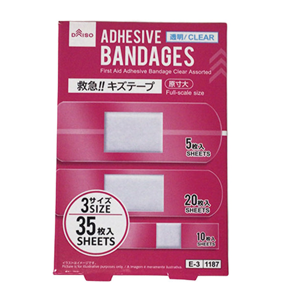 救急！！キズテープ 透明 アソート 35枚入 - 100均 通販 ダイソー