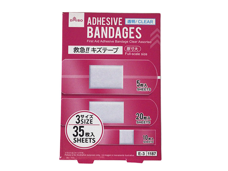 救急！！キズテープ　透明　アソート　３５枚入