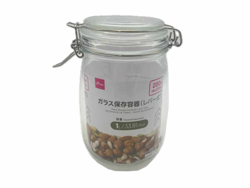 ガラス保存容器（レバー式）１Ｌ