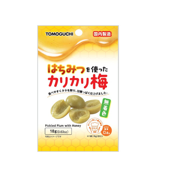 友口 はちみつを使った無着色カリカリ梅 18g - 100均 通販 ダイソー