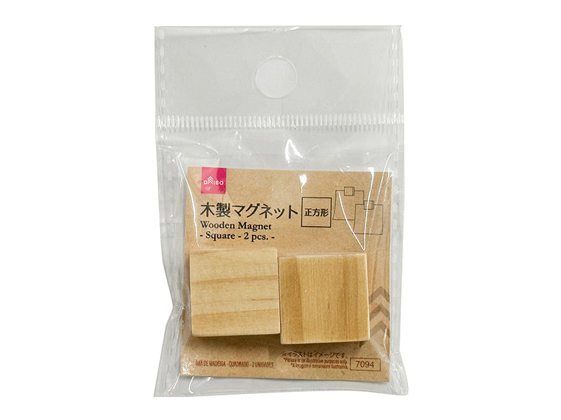 木製マグネット（正方形、２個）