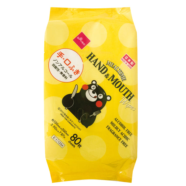 くまモン お食事用 手・口ふき80枚 - 100均 通販 ダイソーネット