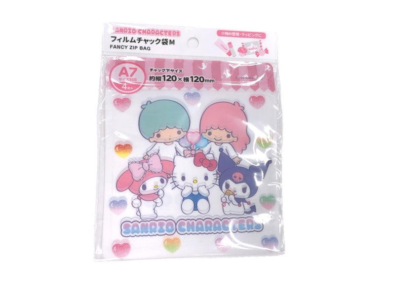 フィルムチャック袋Ｍ４Ｐ　サンリオキャラクターズ　カラフルハート