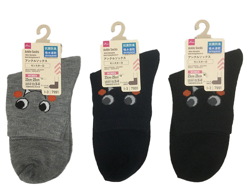 アンクルソックス（吸水速乾、抗菌防臭、モンスターＤ）