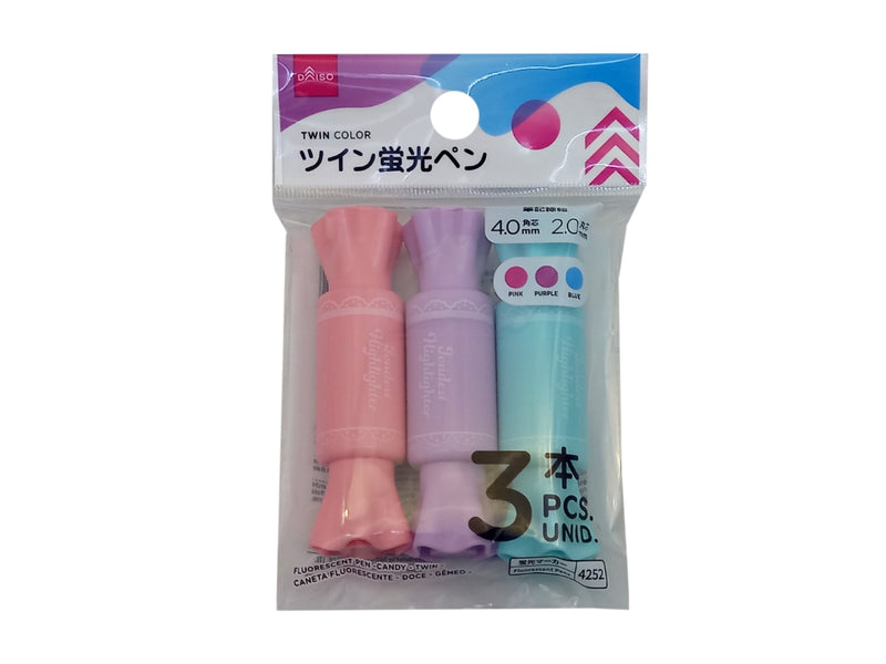 蛍光ペン（キャンディー、ツイン、３本）